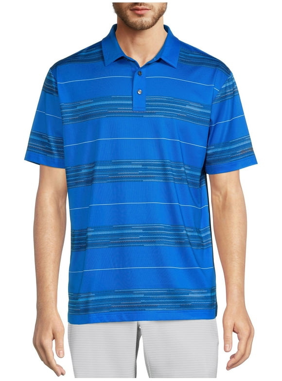 Men's & Big Men's Block Stripe Polo Shirt, Sizes S-5XL