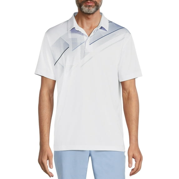 Ben Hogan Men's & Big Men's Diagonal Stripe Golf Polo Shirt, Sizes S-5XL