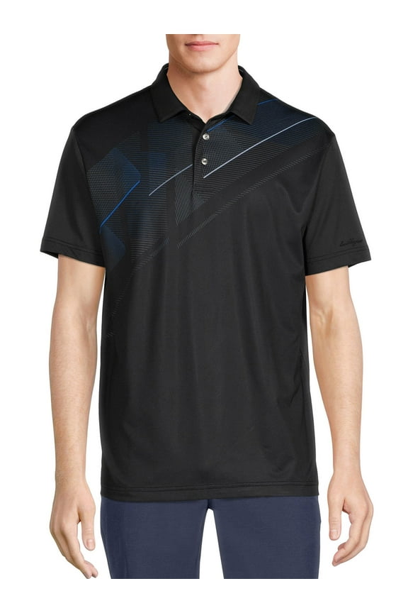 Men's & Big Men's Diagonal Stripe Golf Polo Shirt, Sizes S-5XL