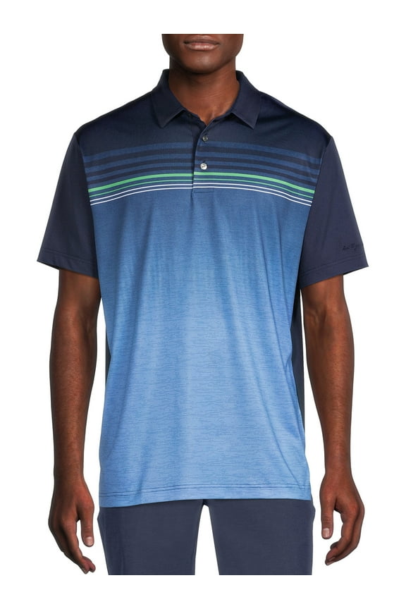 Men's & Big Men's Ombre Stripe Polo Shirt, Sizes S-5XL