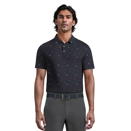 Ben Hogan Men's & Big Men's Palm Tree Printed Golf Polo, Sizes S-5XL