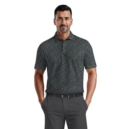 Ben Hogan Men's & Big Men's Performance Confetti Floral Polo Short Sleeve Polo Shirt, up to 5XL