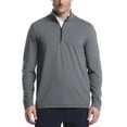 thumbnail image 1 of Ben Hogan Men's & Big Men's Performance Long Sleeve Feeder Stripe Golf Mock Neck 1/4 Zip Sweater, Size S-5XL, 1 of 5