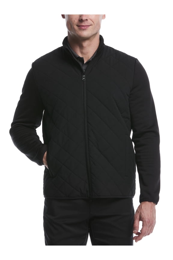 Men's & Big Men's Performance Long Sleeve Full Zip Fiber-Fill Quilted Jacket, Sizes S-5XL