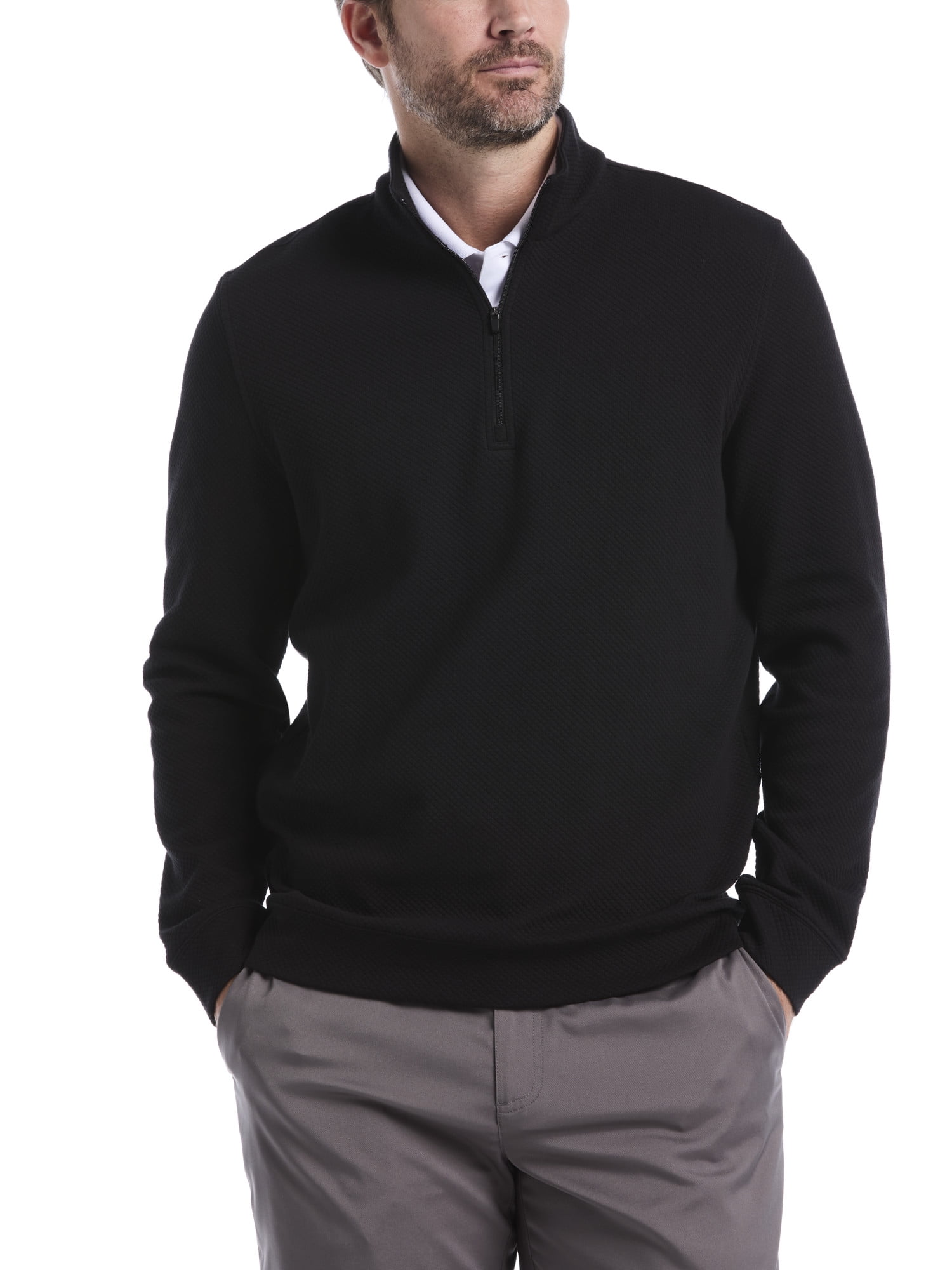 Ben Hogan Men's & Big Men's Performance Long Sleeve Midweight Argyle Golf 1/4 Zip Sweater, Sizes S-5XL