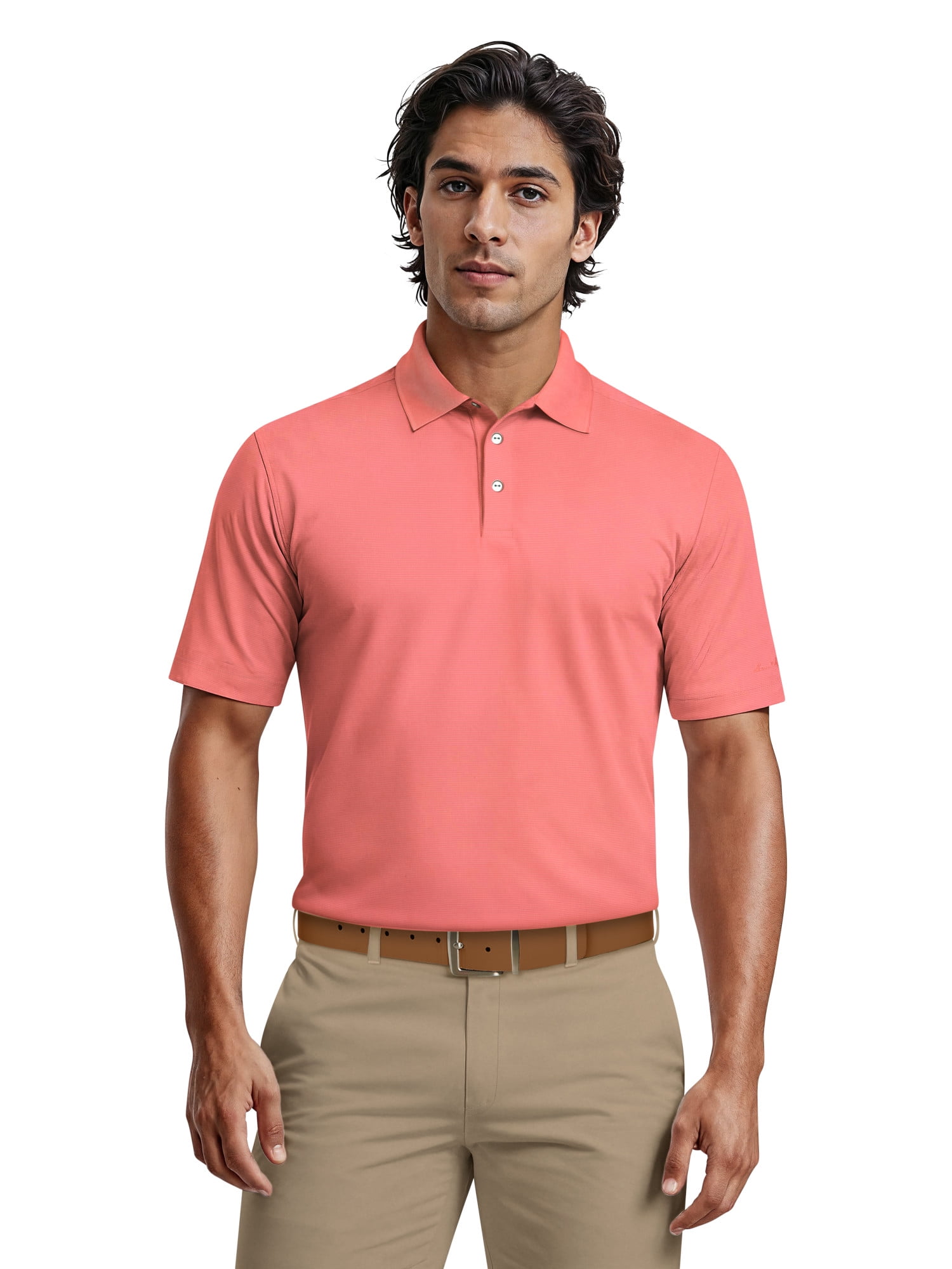 Ben Hogan Men's & Big Men's Performance Solid Polo Shirt with Short Sleeves, Sizes S-5XL