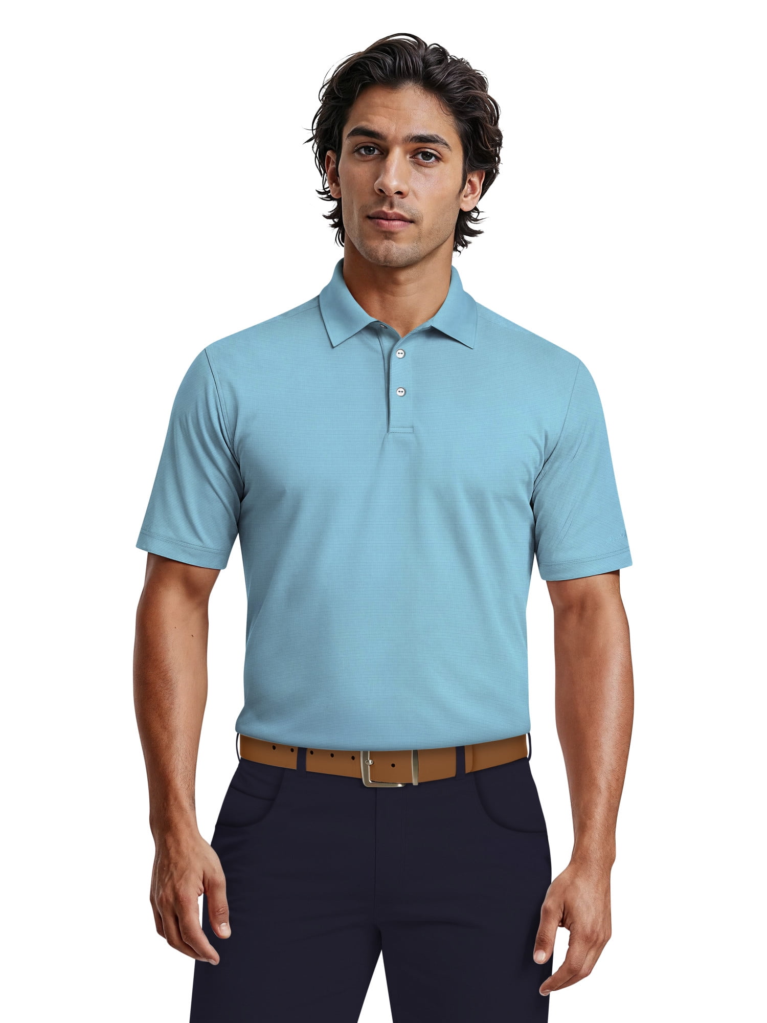 Ben Hogan Men's & Big Men's Performance Solid Polo Shirt with Short Sleeves, Sizes S-5XL