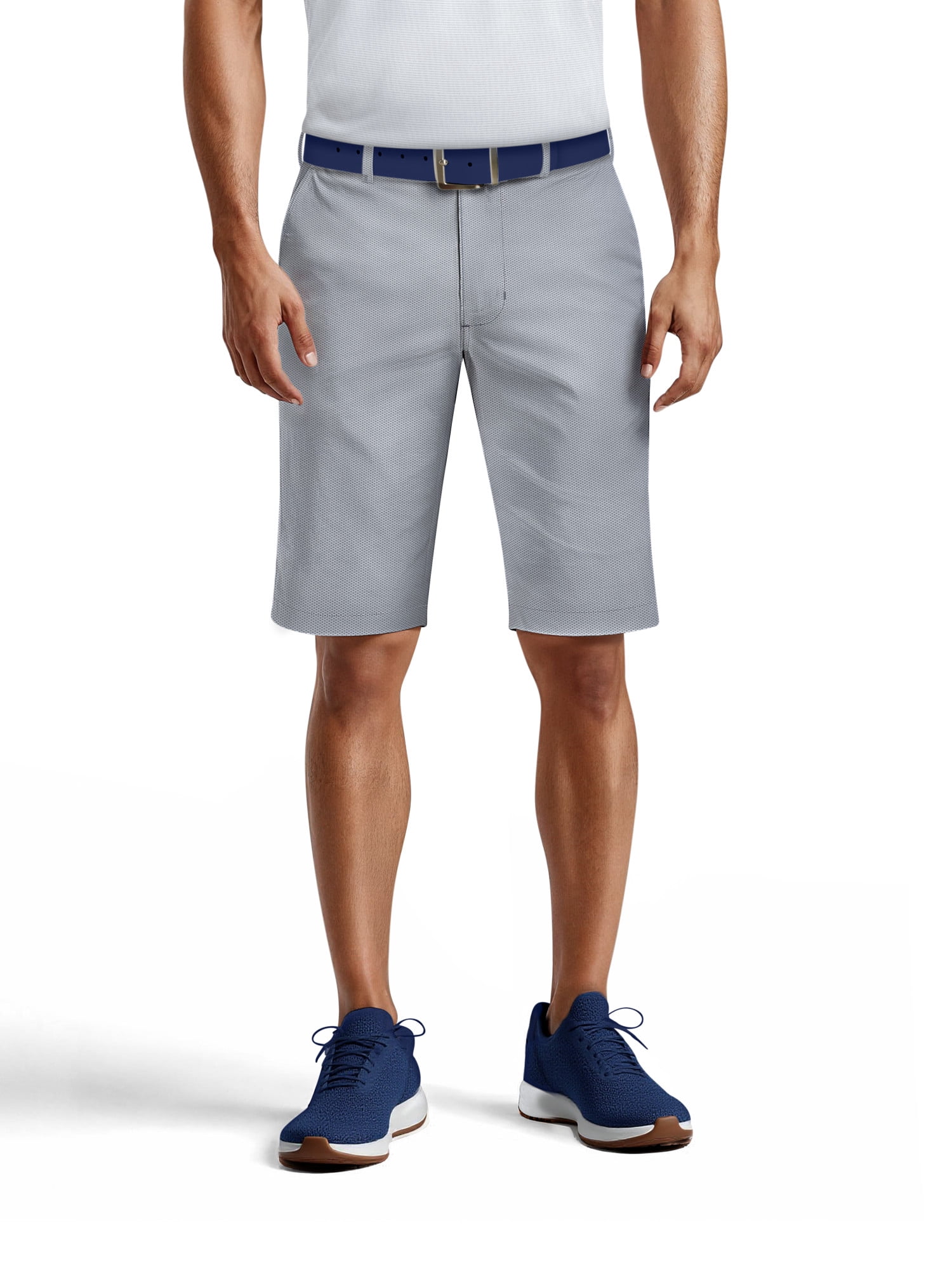Ben Hogan Men's & Big Men's Stretch Golf Shorts with Horizontal Pattern and Active Waistband, 9" Inseam, Sizes 28-50