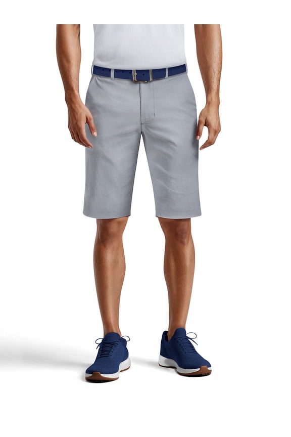 Men's & Big Men's Stretch Golf Shorts with Horizontal Pattern and Active Waistband, 9" Inseam, Sizes 28-50