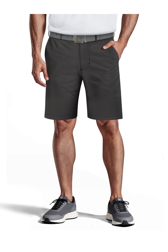 Men's & Big Men's Stretch Golf Shorts with Horizontal Pattern and Active Waistband, 9" Inseam, Sizes 28-50