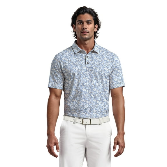 Ben Hogan Men's & Big Men's Tropical Print Golf Polo, Sizes S-5XL