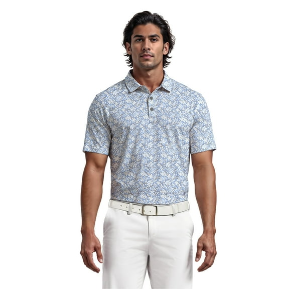 Ben Hogan Men's & Big Men's Tropical Print Golf Polo, Sizes S-5XL