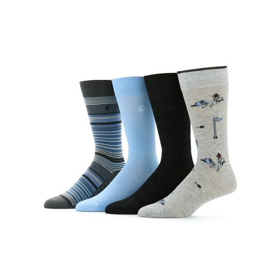 Ben Hogan Men's Golf Dog Squad Novelty Socks, 4-Pack, Sizes 7-12