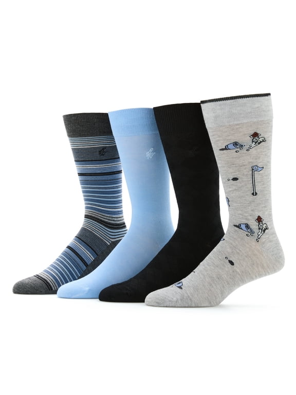 Men's Golf Dog Squad Novelty Socks, 4-Pack, Sizes 7-12