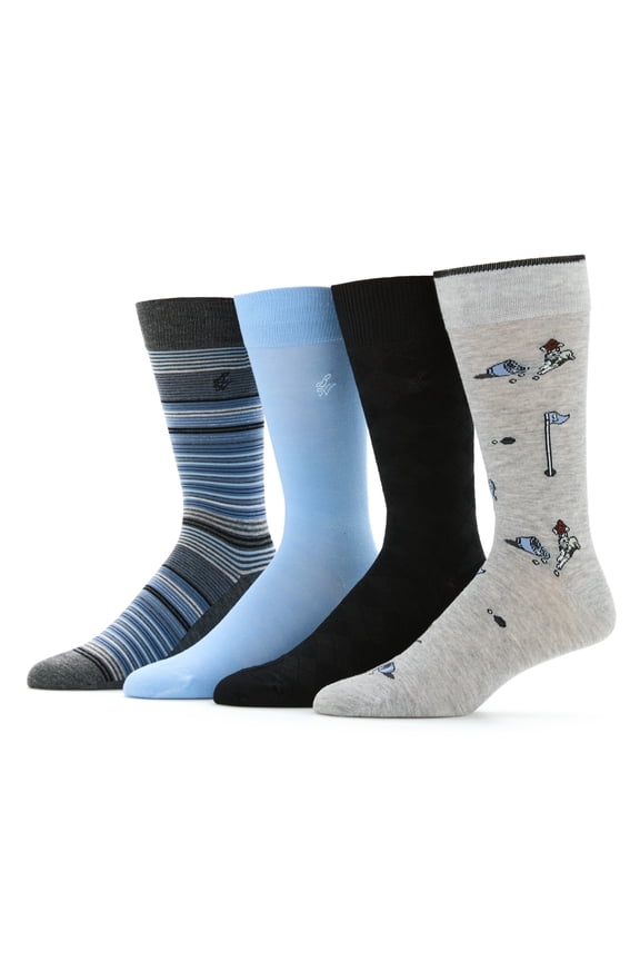 Men's Golf Dog Squad Novelty Socks, 4-Pack, Sizes 7-12