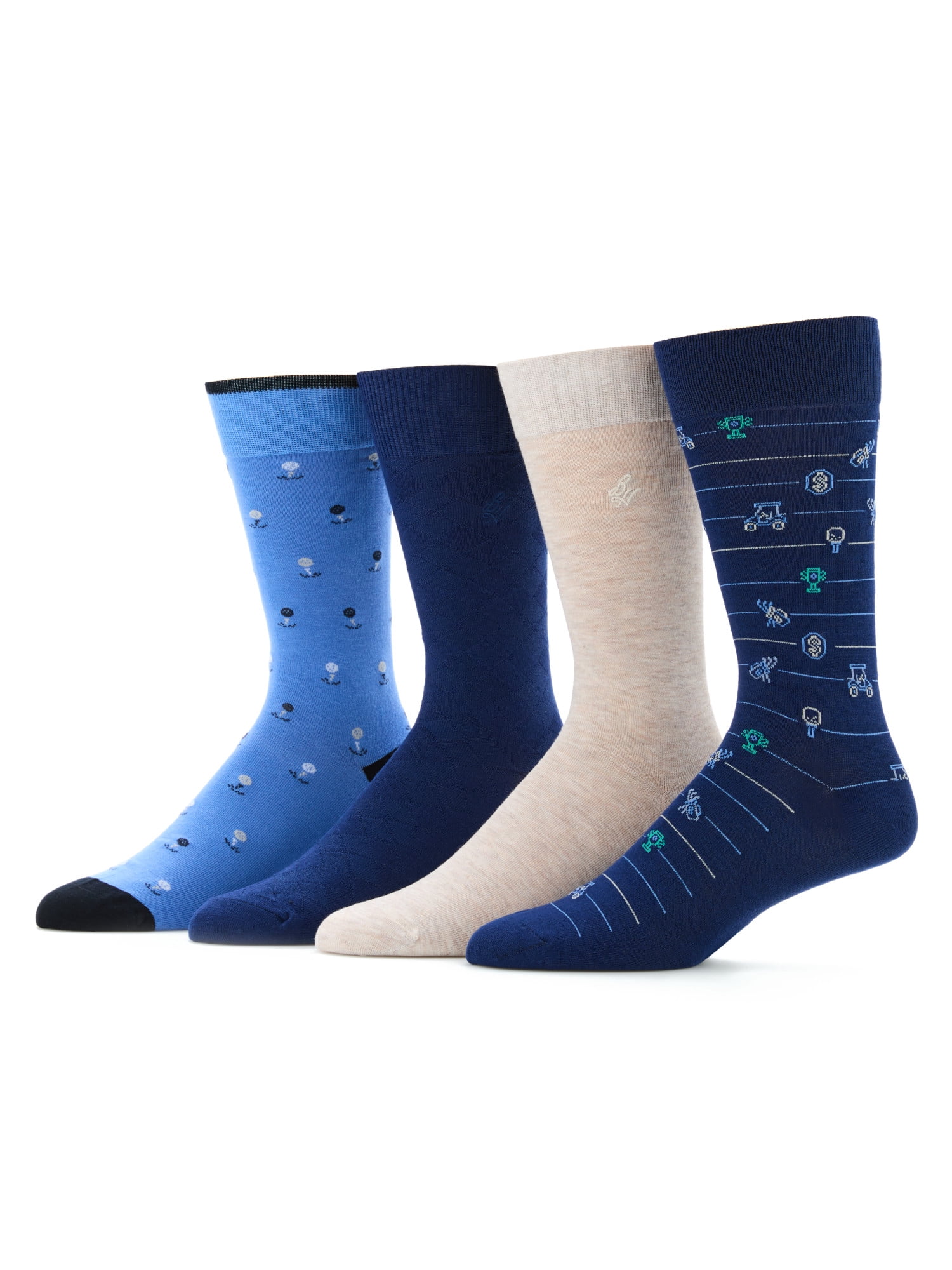 Ben Hogan Men's Out Golfing Novelty Socks, 4-Pack, Sizes 7-12