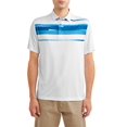 thumbnail image 1 of Ben Hogan Men's Performance Asymmetrical Printed Polo Shirt, Up to Size 5XL, 1 of 4