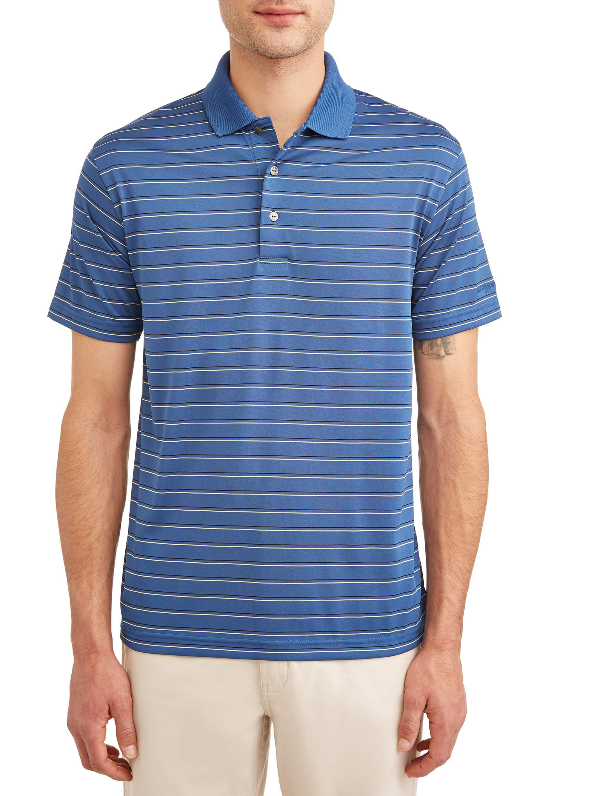 Ben Hogan Men's Performance Short Sleeve Striped Polo Shirt - Walmart.com