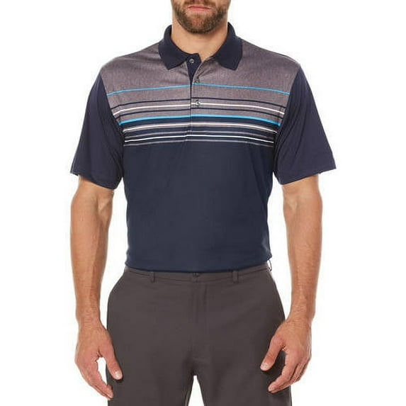 Ben Hogan Men's Performance Short Sleeve Striped Polo Shirt