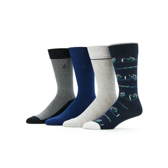 Ben Hogan Men's Pickleball Match Novelty Socks, 4-Pack, Sizes 7-12