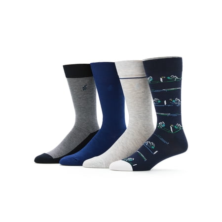 Ben Hogan Men's Pickleball Match Novelty Socks, 4-Pack, Sizes 7-12