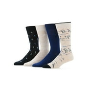 BEN HOGAN Men's Stick Figure Golfing Novelty Socks, 4-Pack, Sizes 7-12