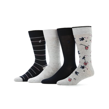 Ben Hogan Men's Toucan Golf Drink Novelty Socks, 4-Pack, Sizes 7-12