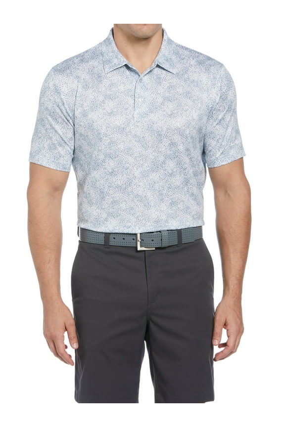 Men's and Big Men’s All-over Confetti Print Golf Polo Shirt, up to Size 5XL