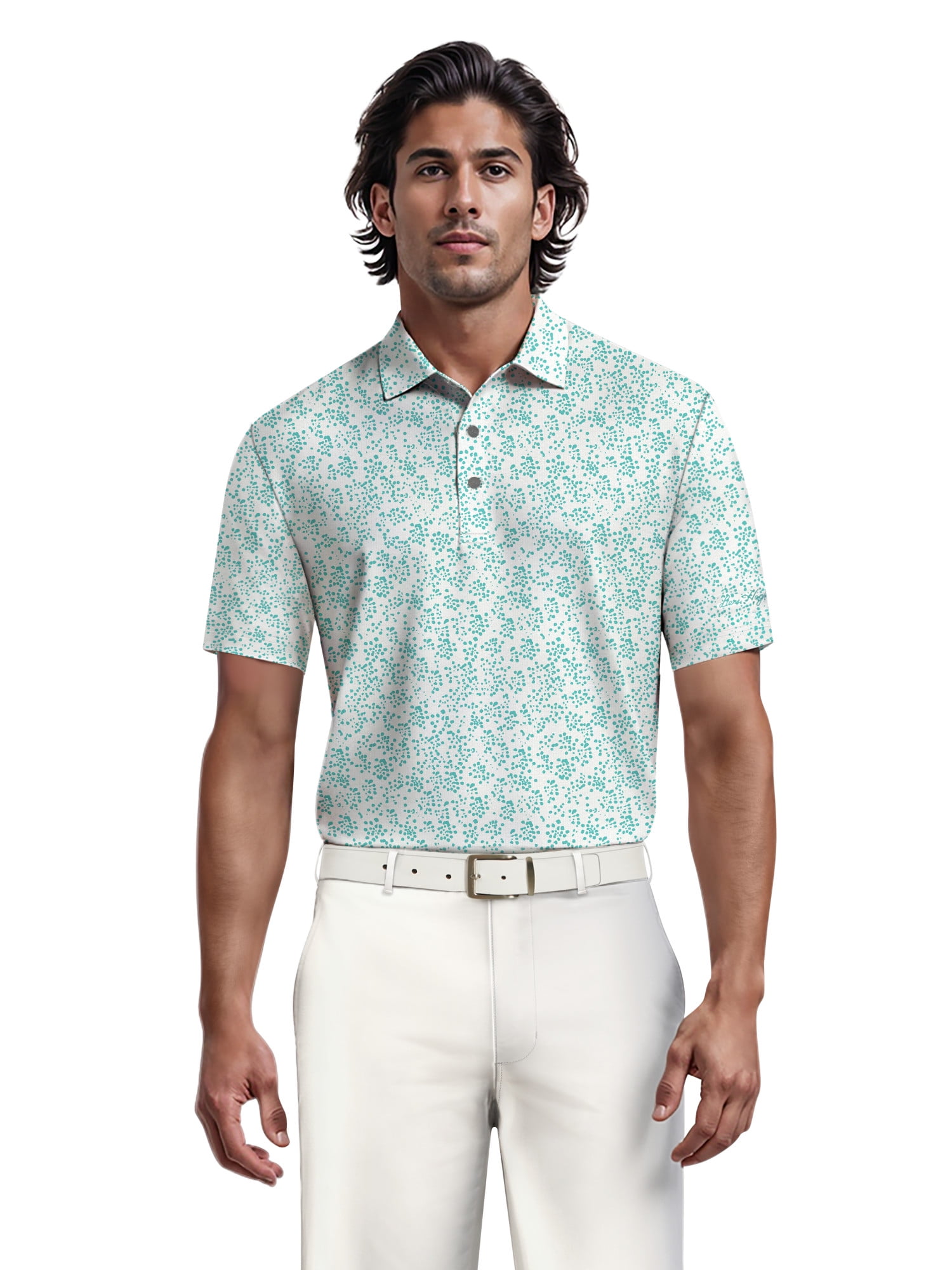 Ben Hogan Men's and Big Men's Allover Abstract Confetti Printed