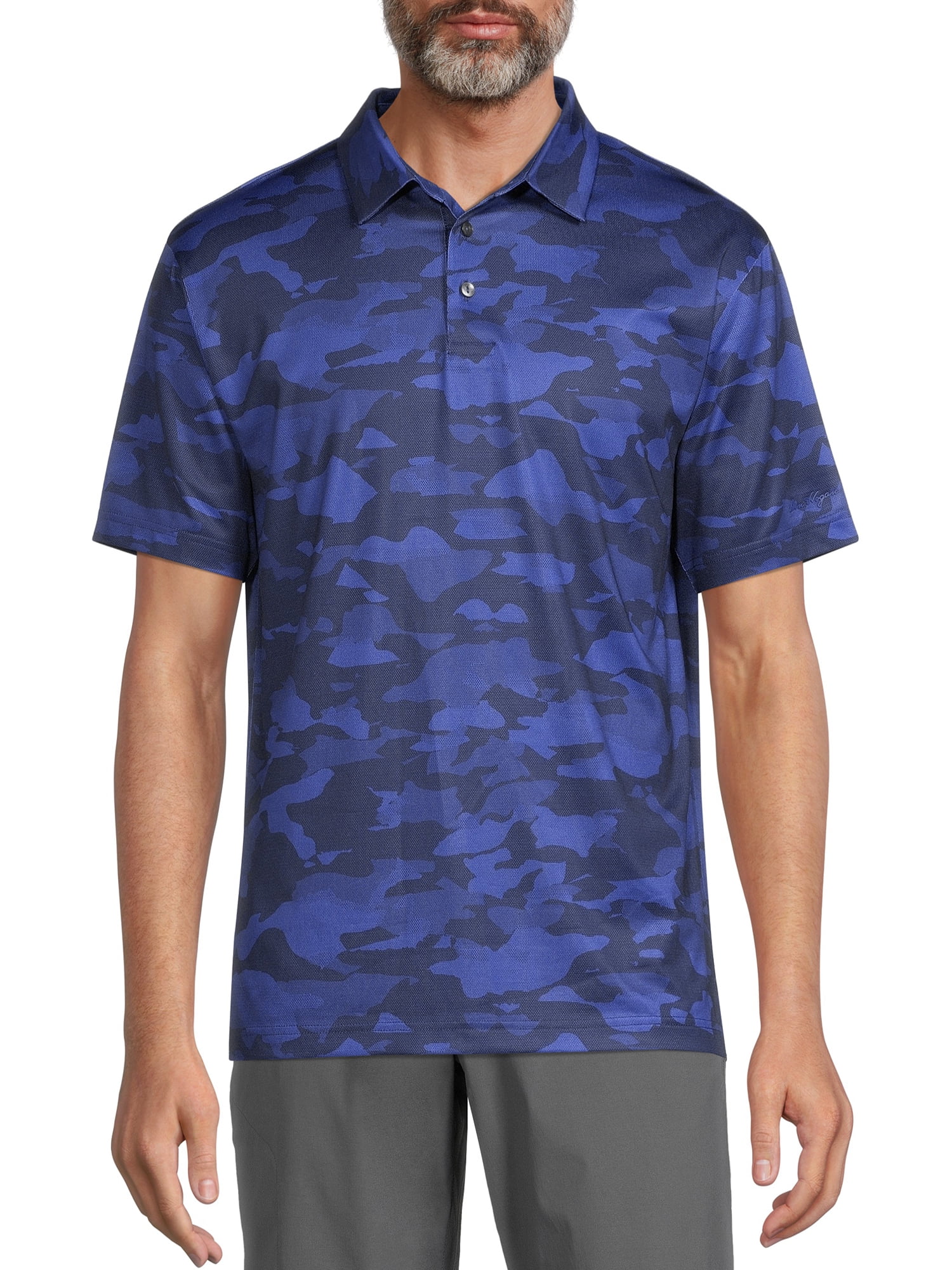 Ben Hogan Men's and Big Men's Camouflage Golf Polo Shirt with Short Sleeves, Sizes S-5XL