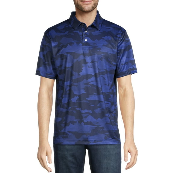 Ben Hogan Men's and Big Men's Camouflage Golf Polo Shirt with Short Sleeves, Sizes S-5XL