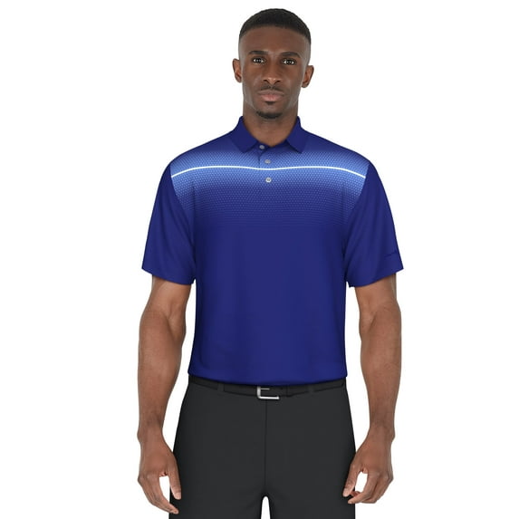 Ben Hogan Men's and Big Men’s Chest Print Golf Polo Shirt, up to Size 5XL