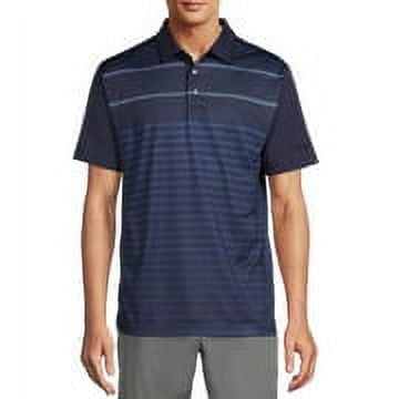 Ben Hogan Men's and Big Men's Chest Stripe Golf Polo Shirt, Up to 5XL