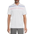 thumbnail image 1 of Ben Hogan Men's and Big Men's Chest Stripe Golf Polo Shirt, Up to 5XL, 1 of 1