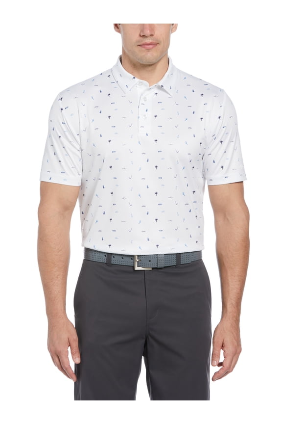 Men's and Big Men’s Conversational Print Golf Polo Shirt, up to Size 5XL