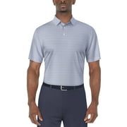 BEN HOGAN Men's and Big Men’s Linear Fish Print Short Sleeve Golf Polo Shirt, up to Size 5XL