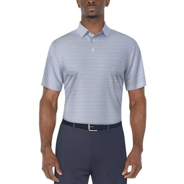Ben Hogan Men's and Big Men’s Ditsy Floral Print Short Sleeve Golf Polo Shirt, up to Size 5XL