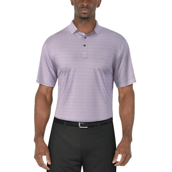 Ben Hogan Men's and Big Men’s Ditsy Floral Print Short Sleeve Golf Polo Shirt, up to Size 5XL