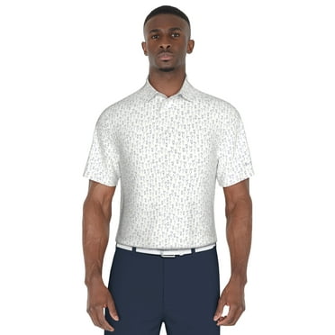 Ben Hogan Men's and Big Men’s Drink Print Golf Polo Shirt, up to Size 5XL