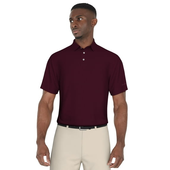Ben Hogan Men's and Big Men’s Geo Jacquard Golf Polo Shirt, up to Size 5XL