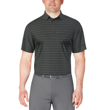 Ben Hogan Men's and Big Men’s Golf Print Short Sleeve Polo Shirt, up to Size 5XL