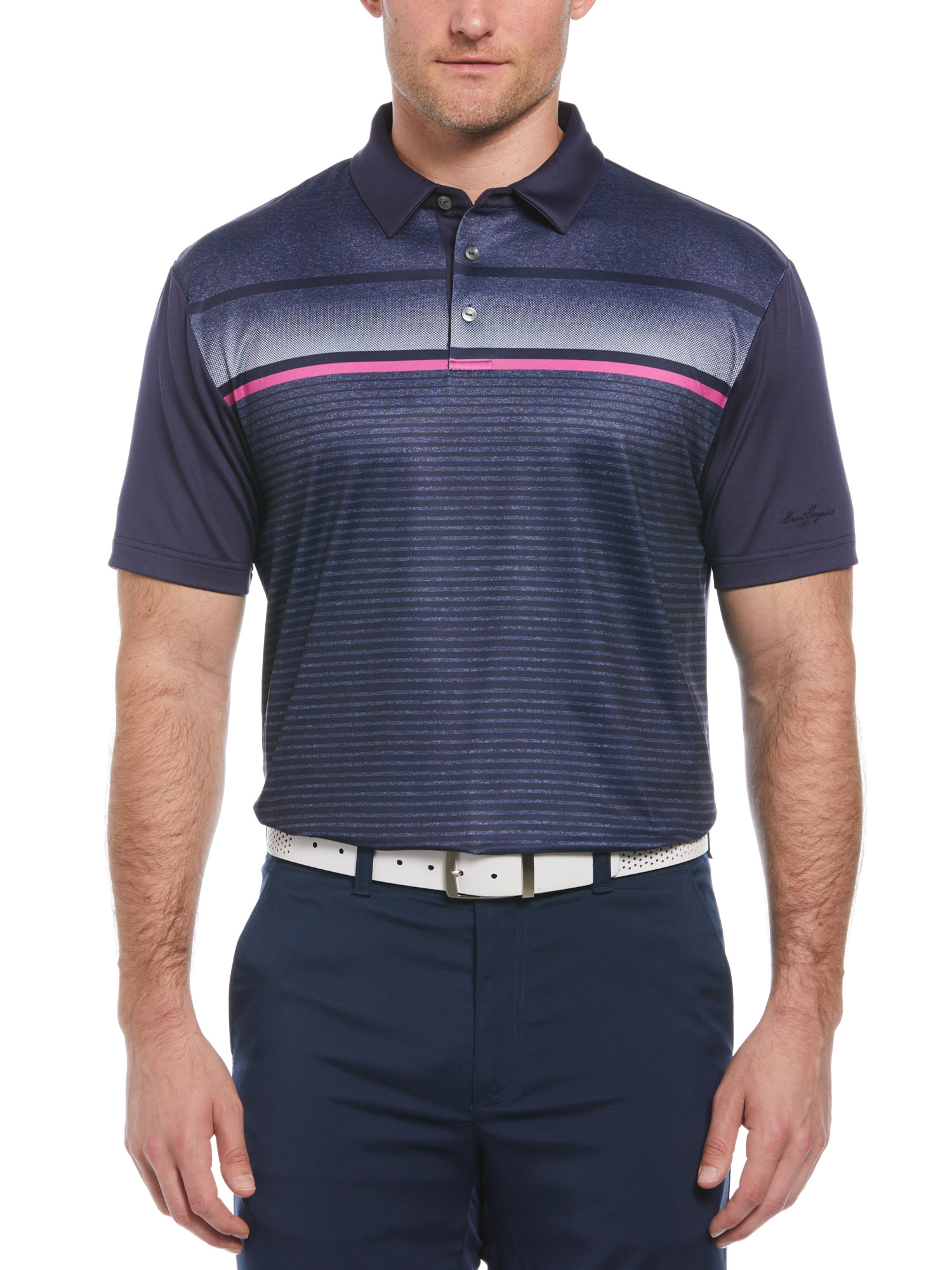 Ben Hogan Men s and Big Men s Gradient Chest Stripe Golf Polo Shirt up to Size 5XL Walmart
