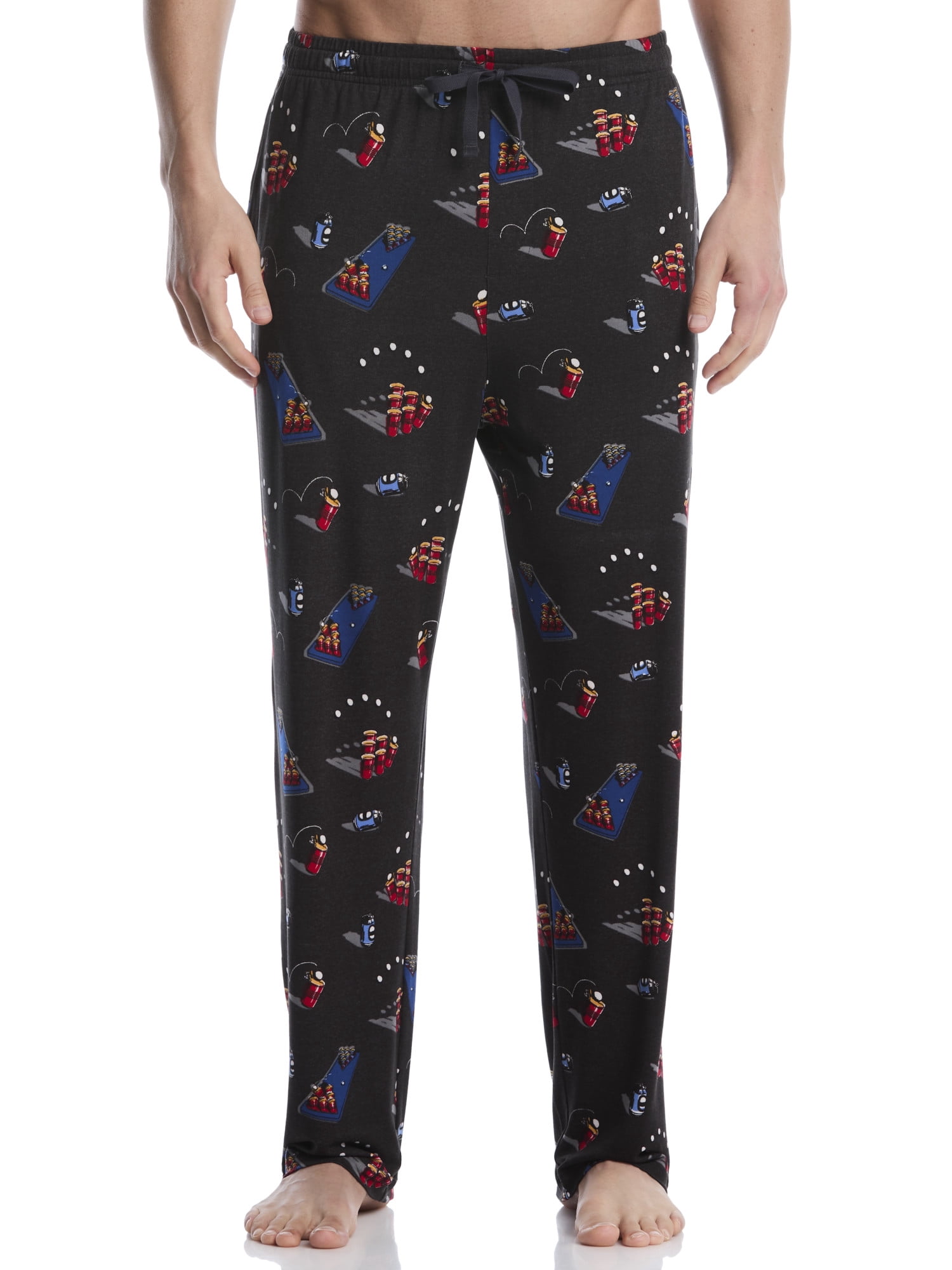 Ben Hogan Men's and Big Men's Lets Play Pong Printed Conversational Sleep Lounge Pant, Size S-2XL