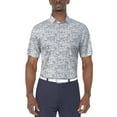 thumbnail image 1 of Ben Hogan Men's and Big Men’s Linear Fish Print Short Sleeve Golf Polo Shirt, up to Size 5XL, 1 of 5