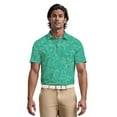 thumbnail image 1 of Ben Hogan Men's and Big Men’s Linear Flamingo Print Short Sleeve Golf Polo Shirt, up to Size 5XL, 1 of 7