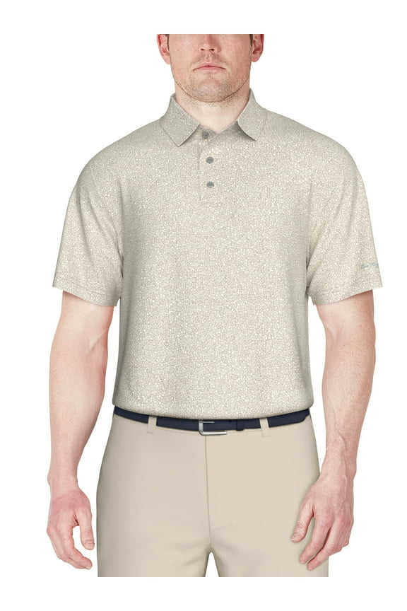 Men's and Big Men’s Micro Floral Golf Polo Shirt, up to Size 5XL