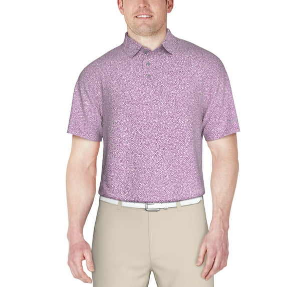 Ben Hogan Men's and Big Men’s Micro Floral Golf Polo Shirt, up to Size 5XL