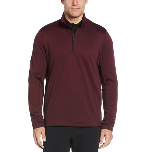 Ben Hogan Men's and Big Men's Micro Jacquard 1/4 Zip Golf Sweater, up to Size 5XL