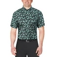 thumbnail image 1 of Ben Hogan Men's and Big Men’s Painted Foliage Print Short Sleeve Golf Polo Shirt, up to Size 5XL, 1 of 5