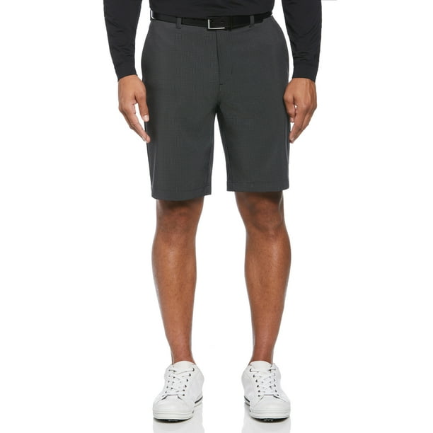 Ben Hogan Men’s and Big Men’s Performance Active Waistband Flat Front Geo Print Golf Shorts, up